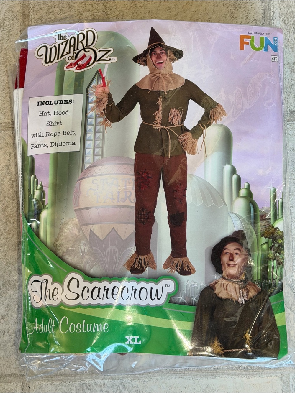 Wizard of Oz Scarecrow Costume Adult XL FUN Costumes